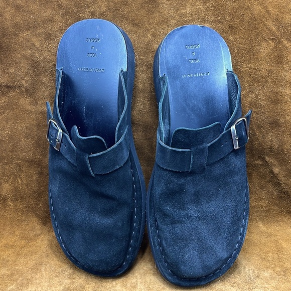 Smock x Sesa Black Suede Leather Buckle Slide - Picture 4 of 7